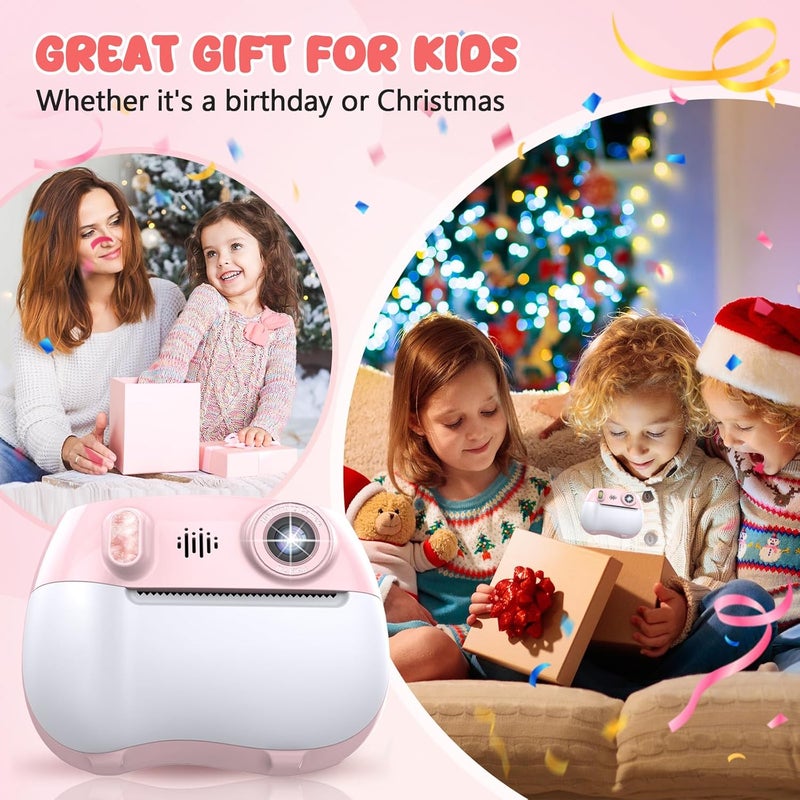 IusZup Kids Camera Instant Print 1080P Front Rear Dual Selfie - Toddler Cameras with Digital Video Games,32GB & 5-Colored Print Paper/ 250 Photos,Easy to Use & Great Toys Gifts for Boys Girls, Ages 3-12 - Image 5